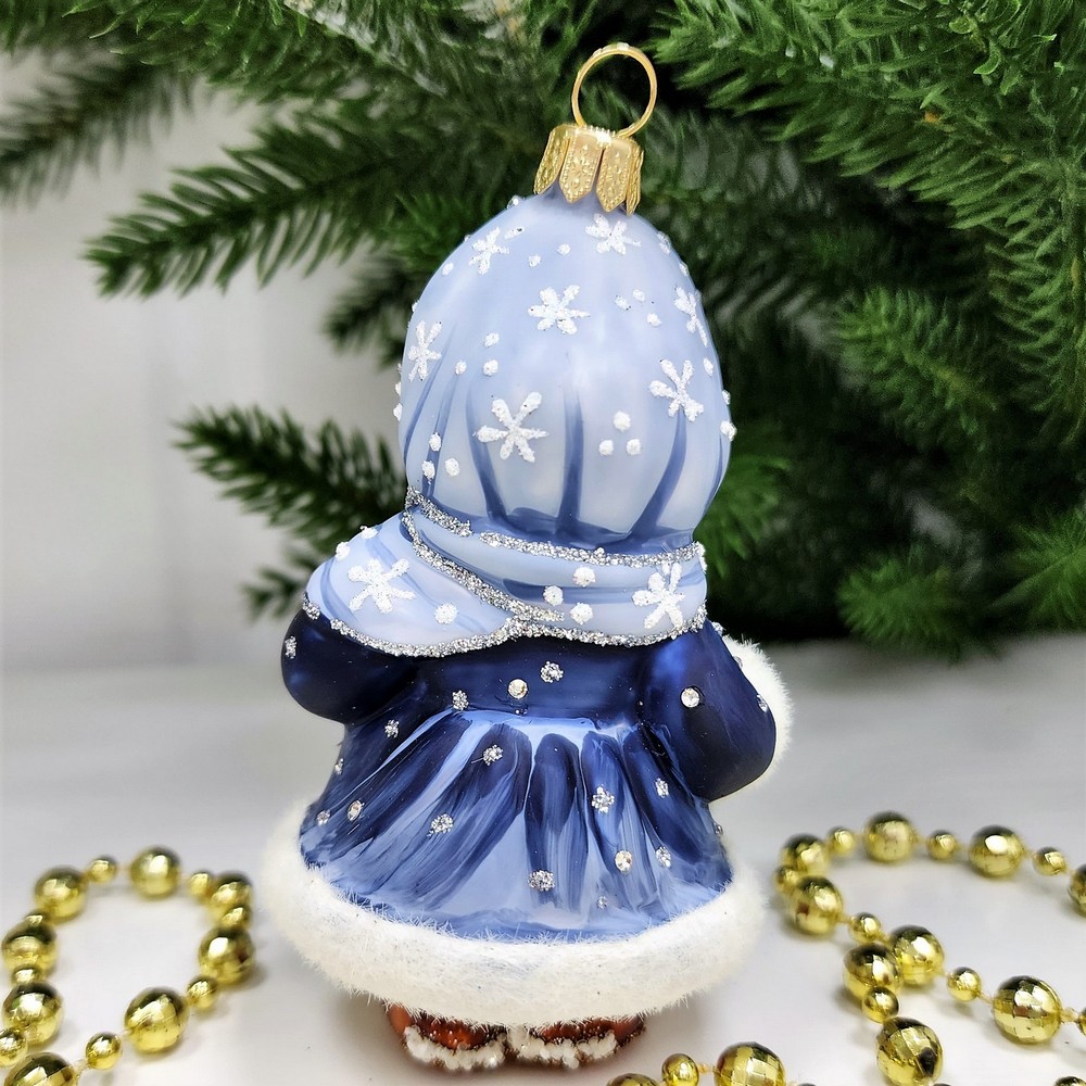 фото Стеклянная елочная игрушка Снегурочка