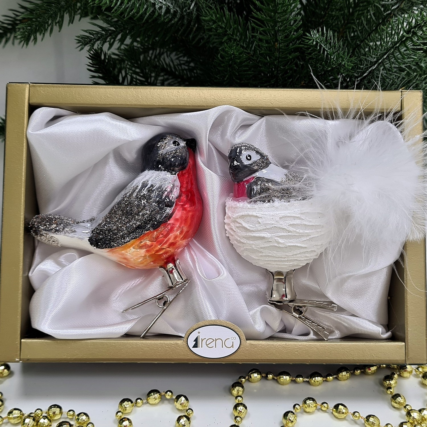 фото Набор ёлочных игрушек Две птички Снегири