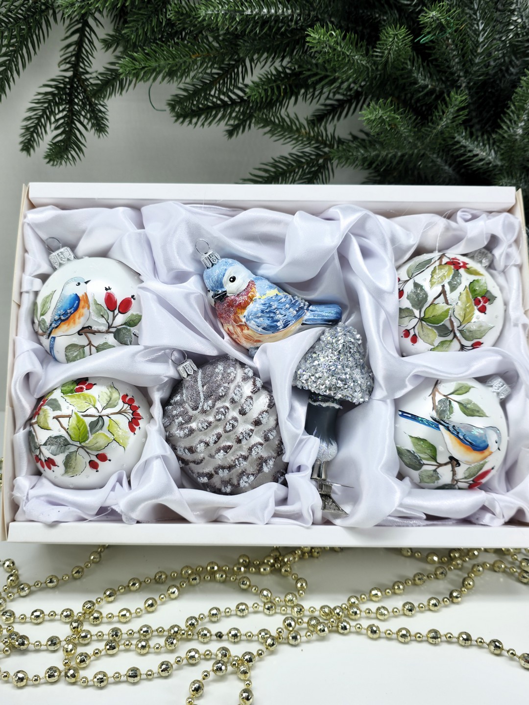 фото Набор ёлочных игрушек Шиповник