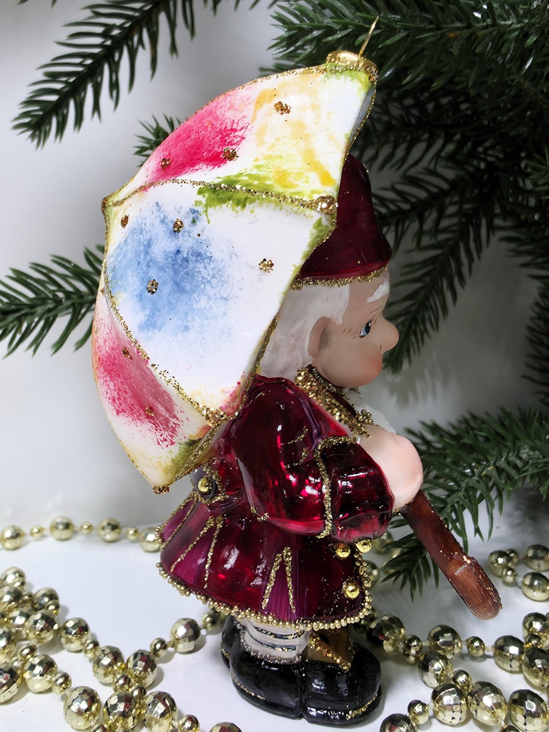 фото Стеклянная елочная игрушка Оле-Лукойе