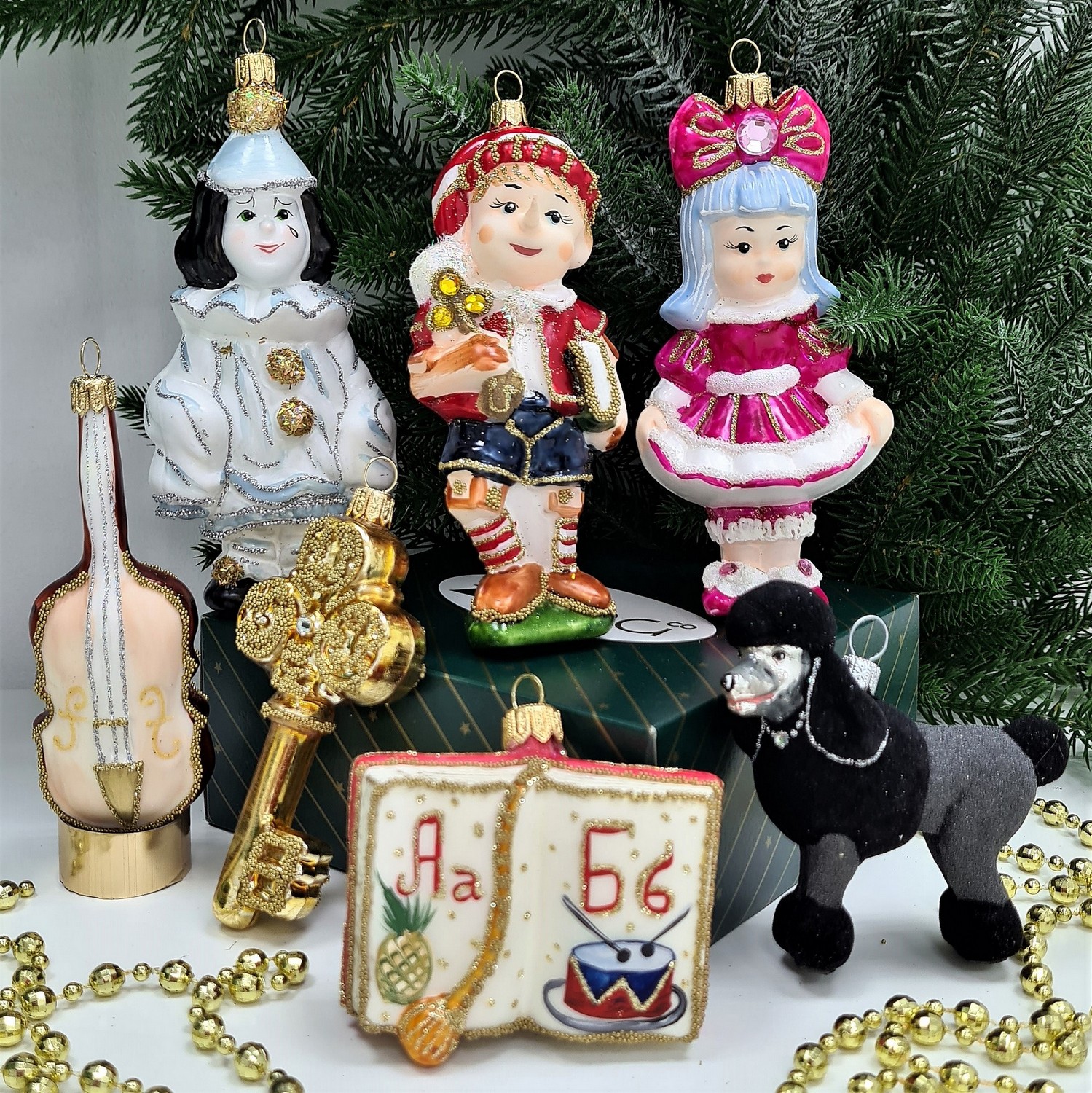 фото Набор ёлочных игрушек Буратино и золотой ключик