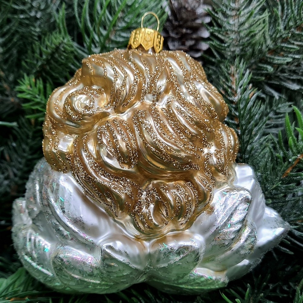 фото Стеклянная елочная игрушка Ангел маленький