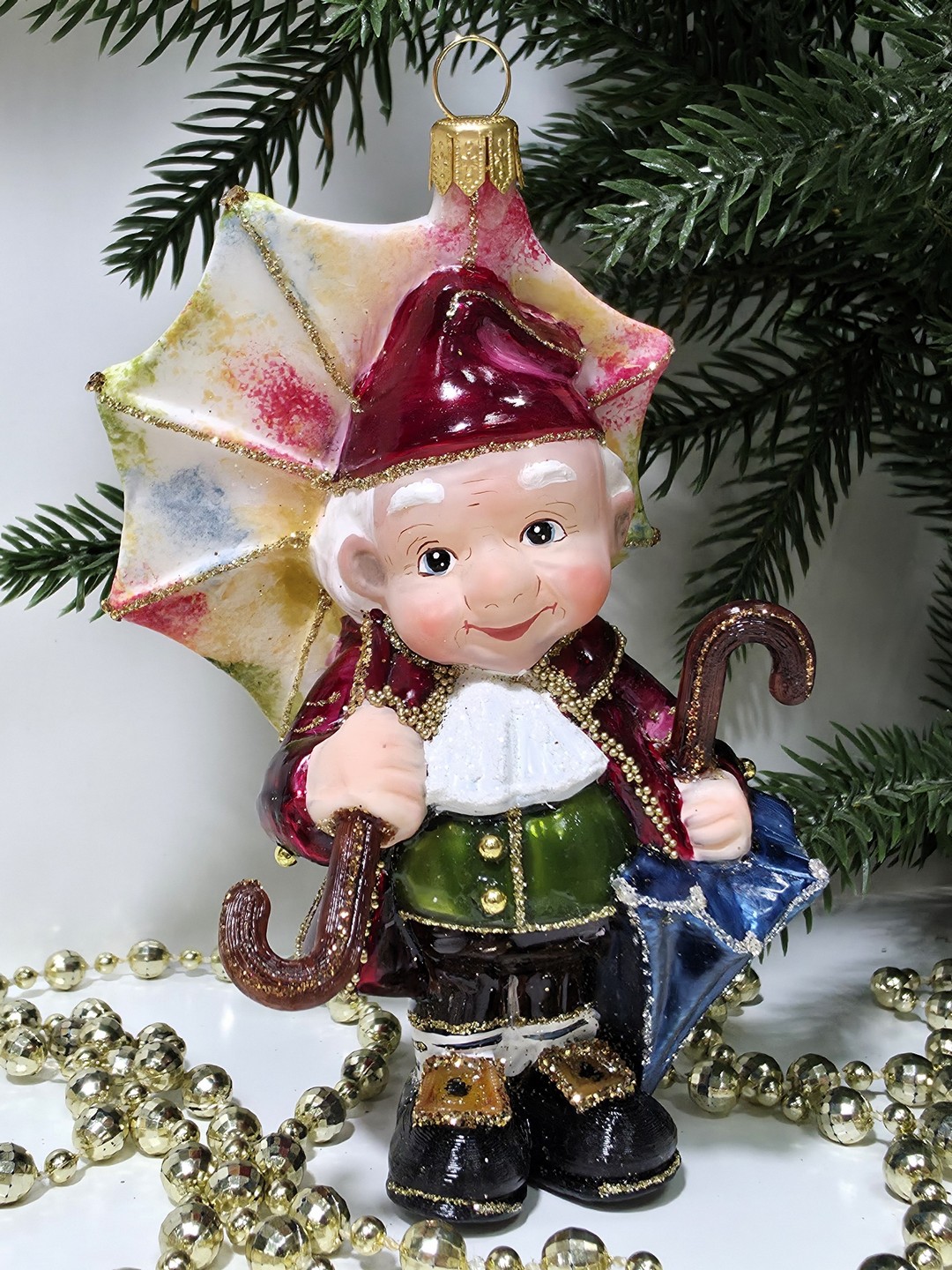 фото Стеклянная елочная игрушка Оле-Лукойе