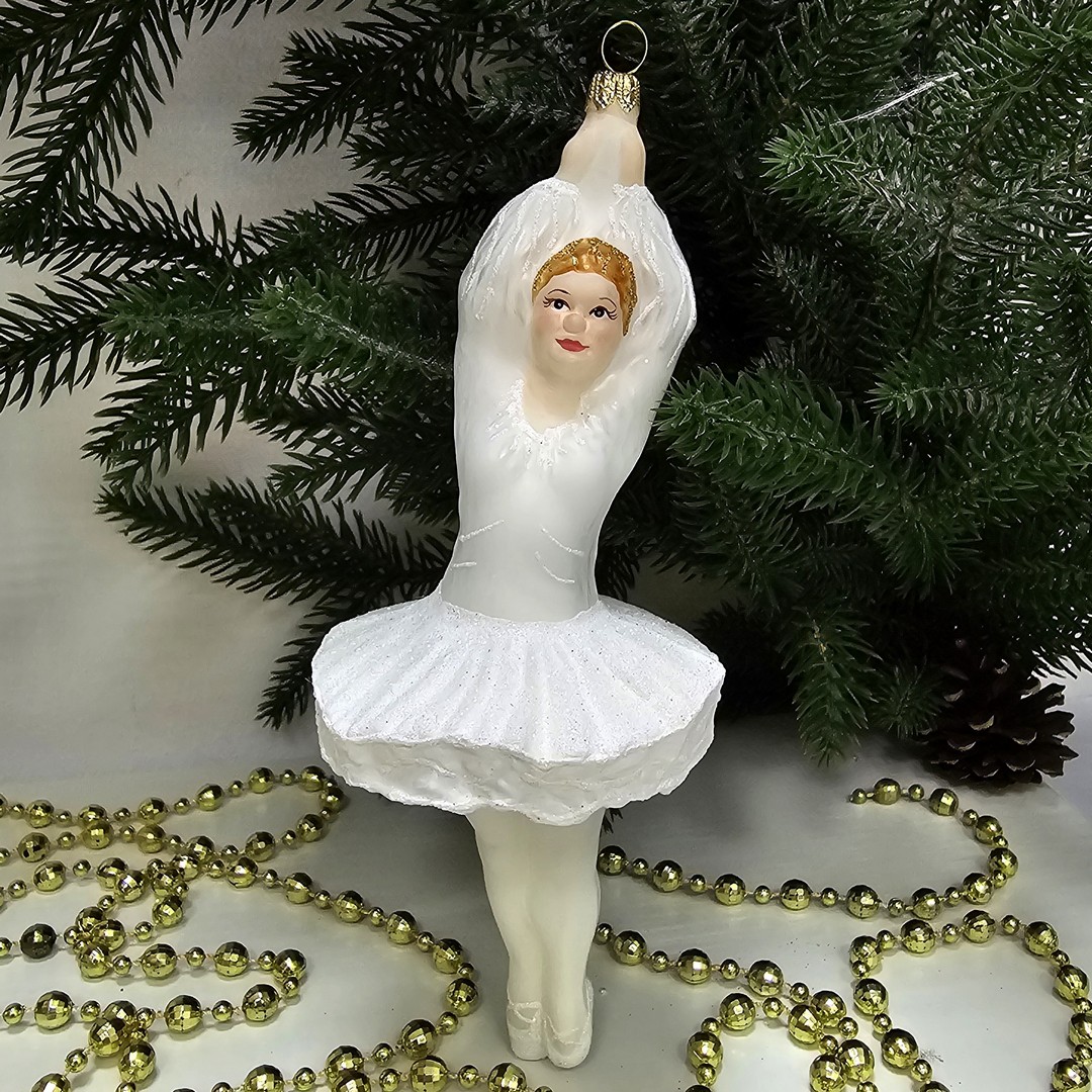 фото Стеклянная елочная игрушка Балерина