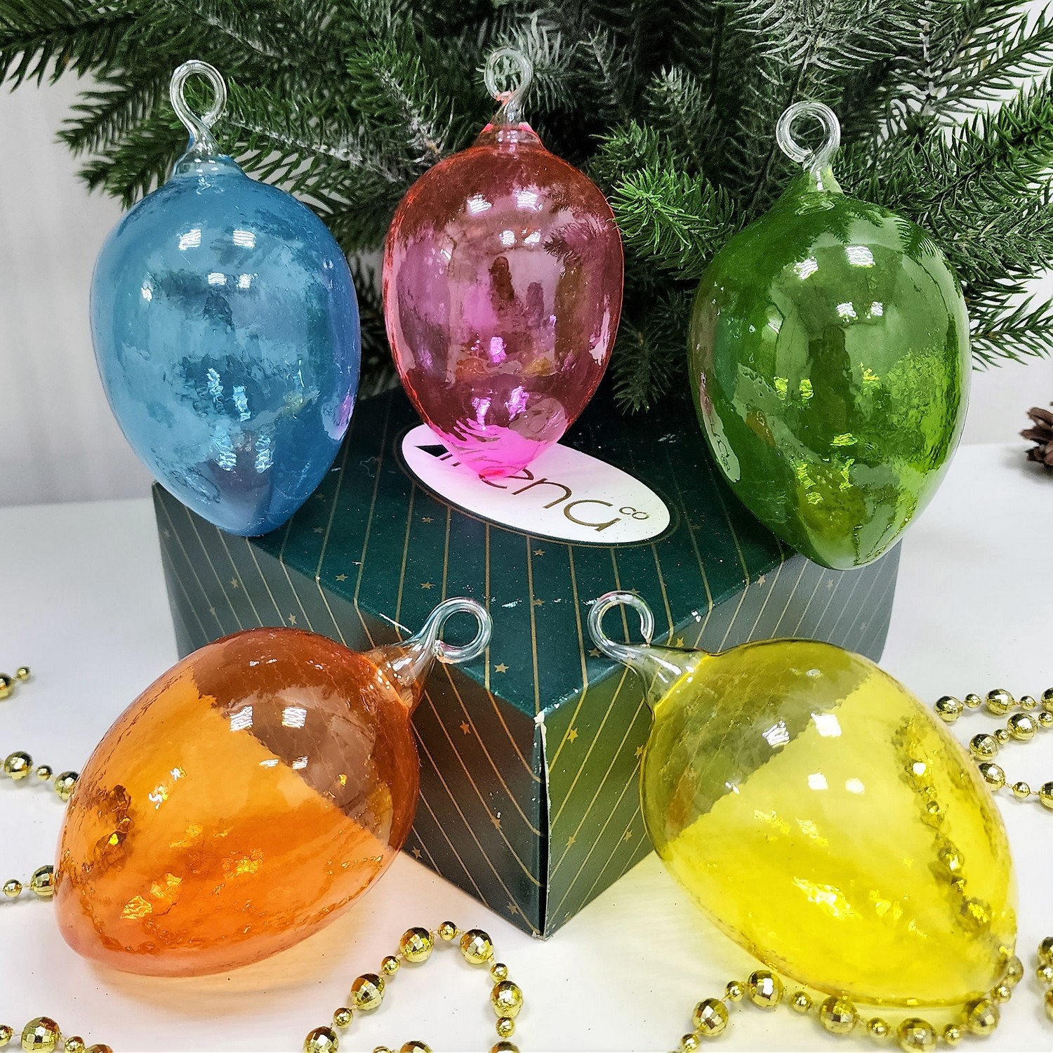 фото Набор ёлочных игрушек Пасхальные яйца прозрачные