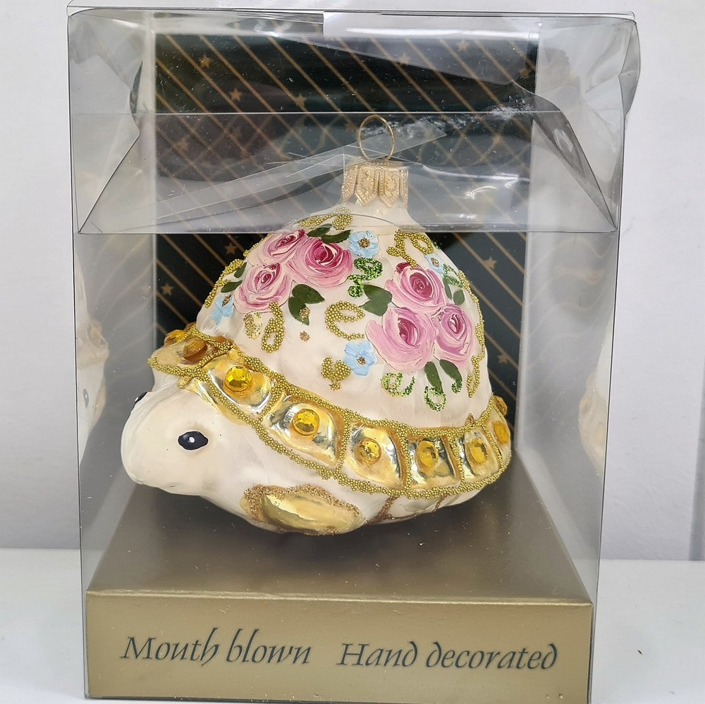 фото Стеклянная елочная игрушка Черепаха Версаль