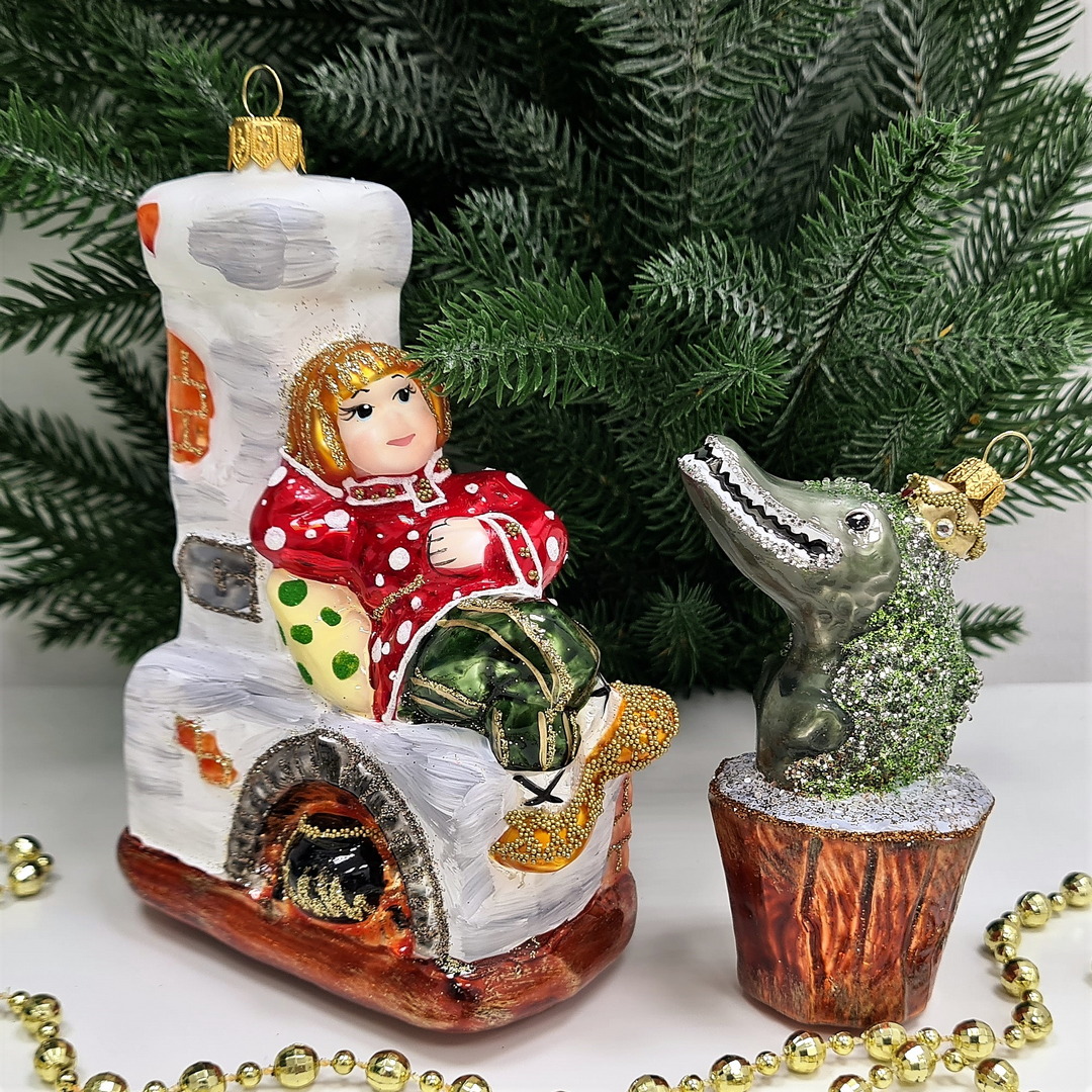 фото Набор ёлочных игрушек Емеля на печке и щука