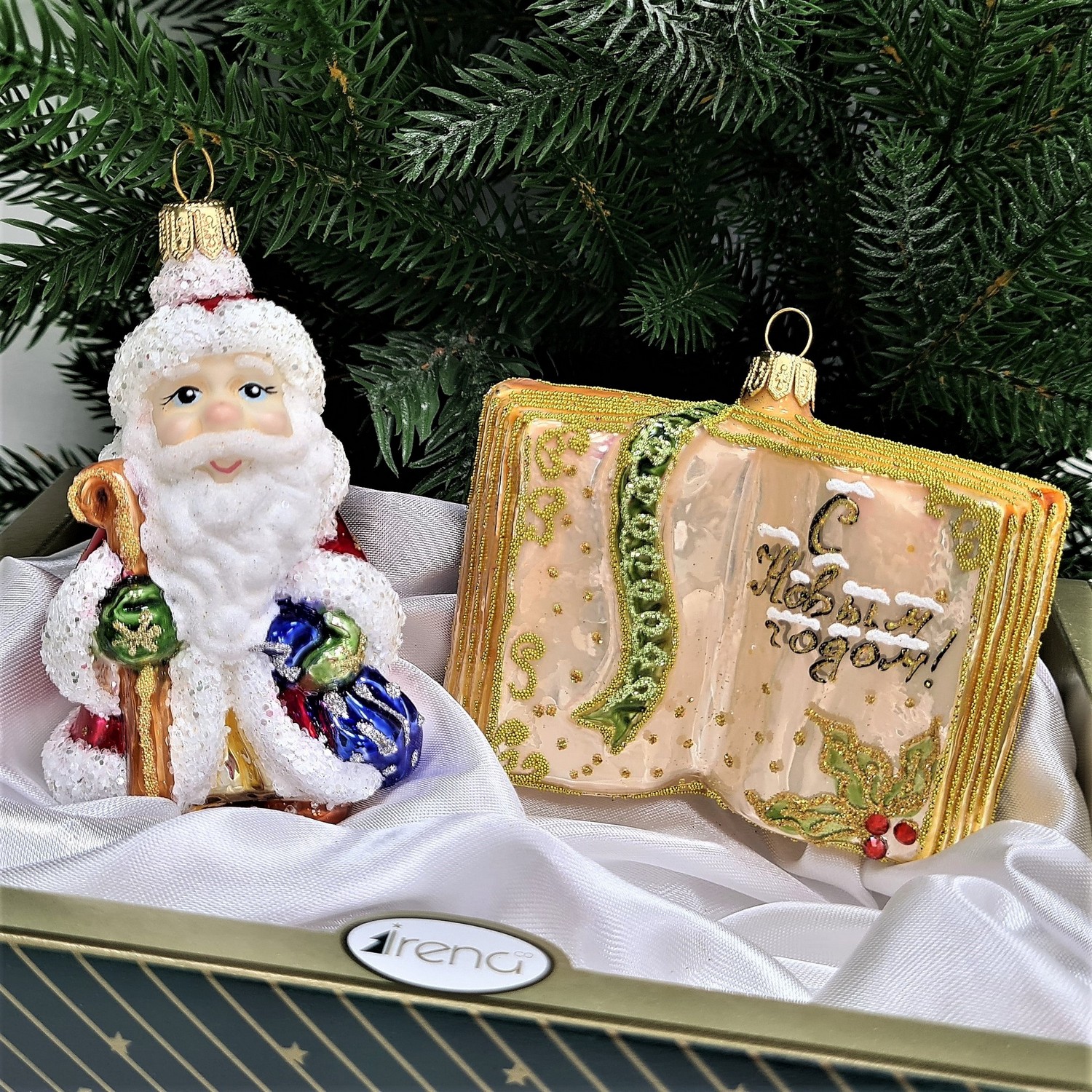 фото Набор ёлочных игрушек Дед Мороз и книга