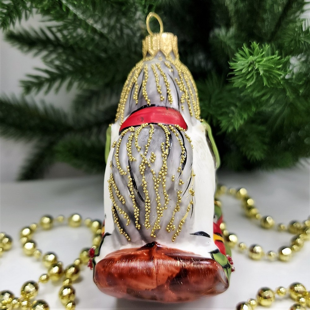 фото Стеклянная елочная игрушка Лошадка-качалка винтаж