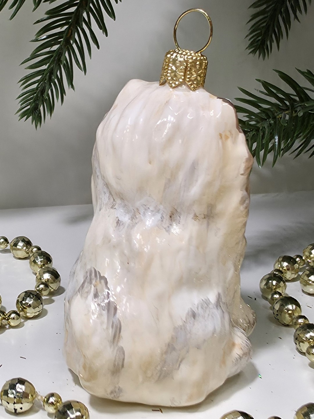 фото Стеклянная елочная игрушка Шпиц