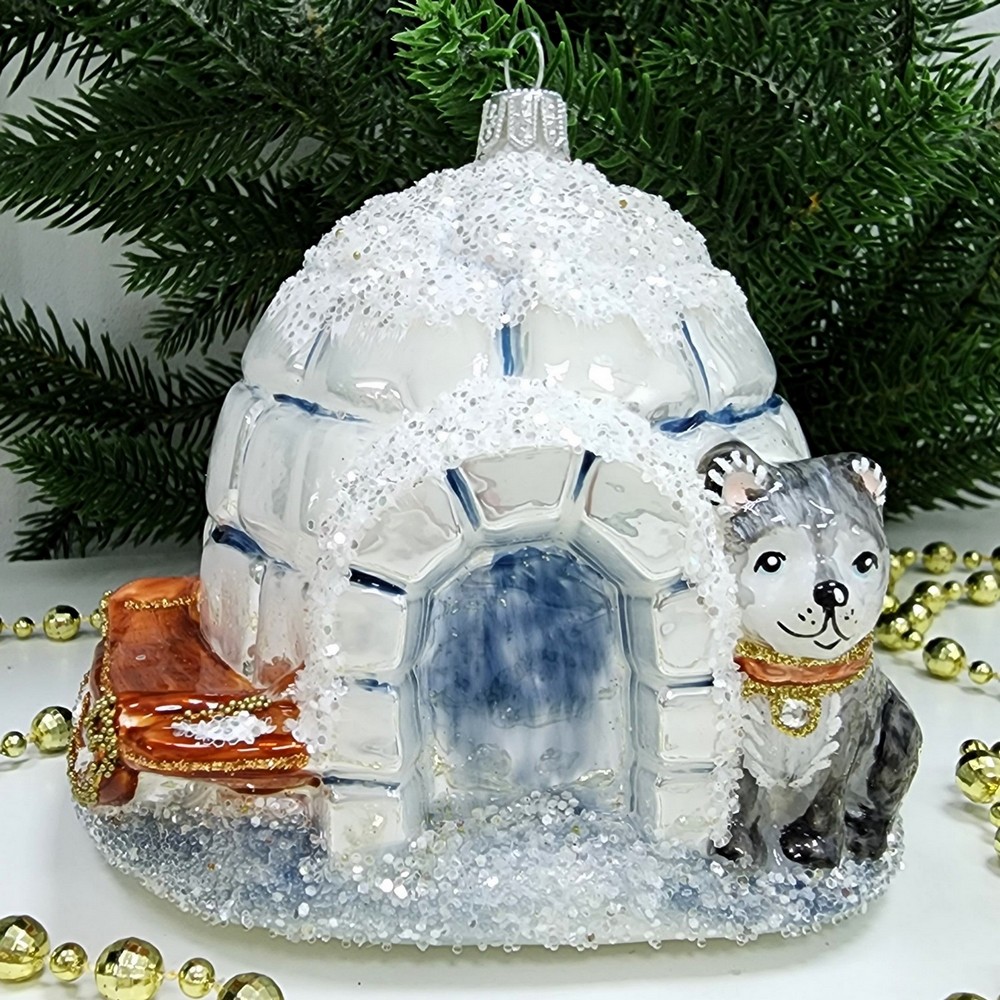 фото Стеклянная елочная игрушка Иглу