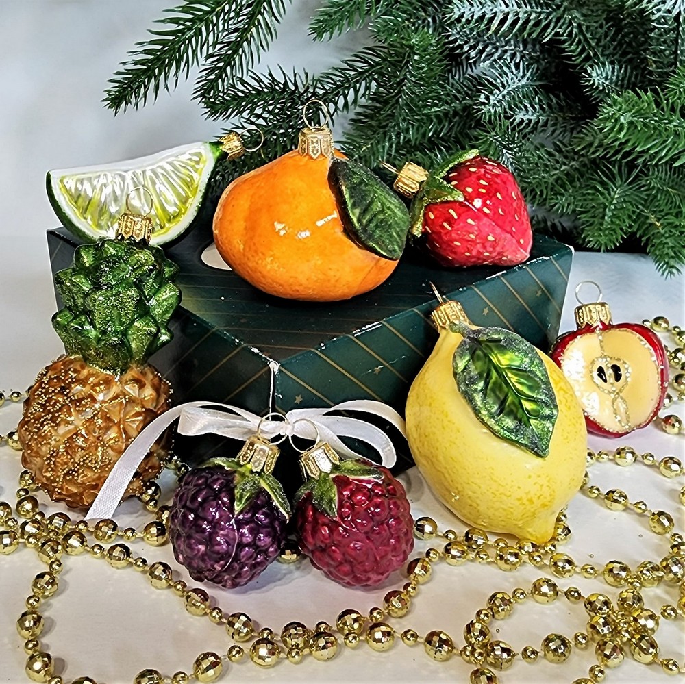 фото Набор ёлочных игрушек Фрукты-8