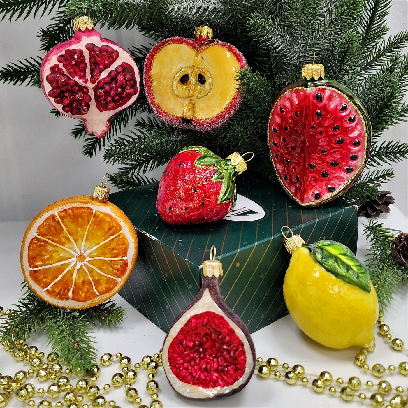 фото Набор ёлочных игрушек Фрукты-7