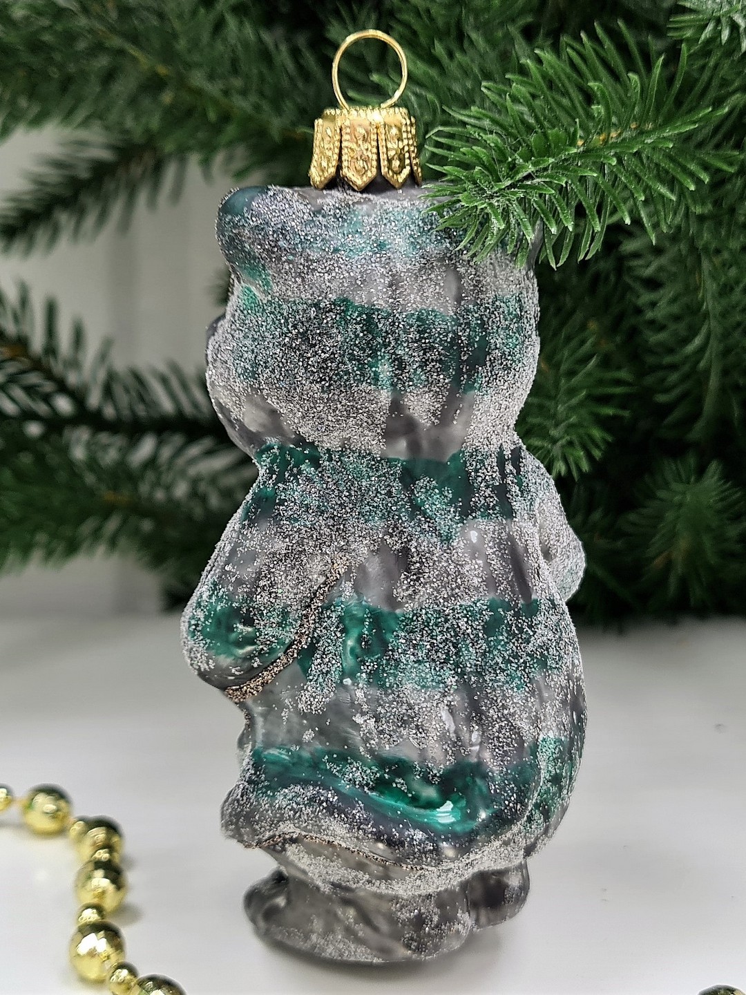фото Стеклянная елочная игрушка Чеширский кот из Алисы