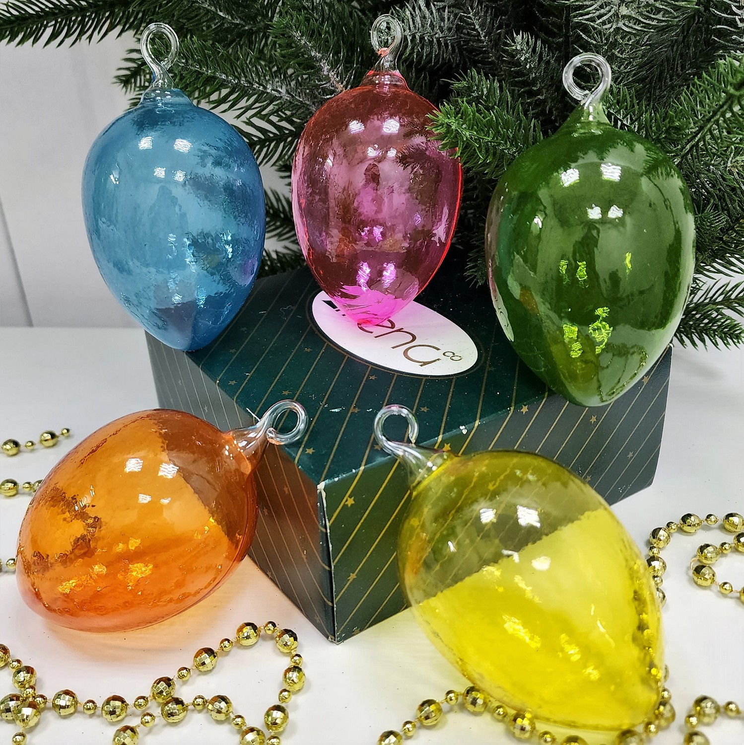 фото Набор ёлочных игрушек Пасхальные яйца прозрачные