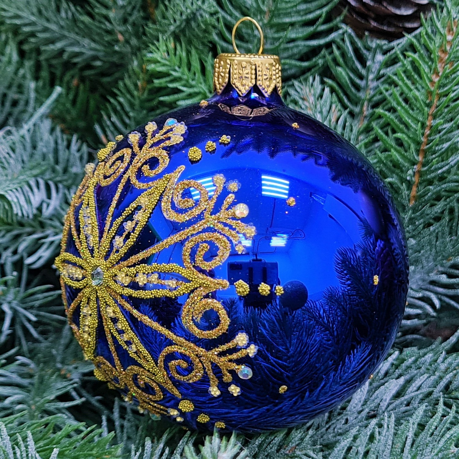 фото Стеклянный шар 80 мм №474