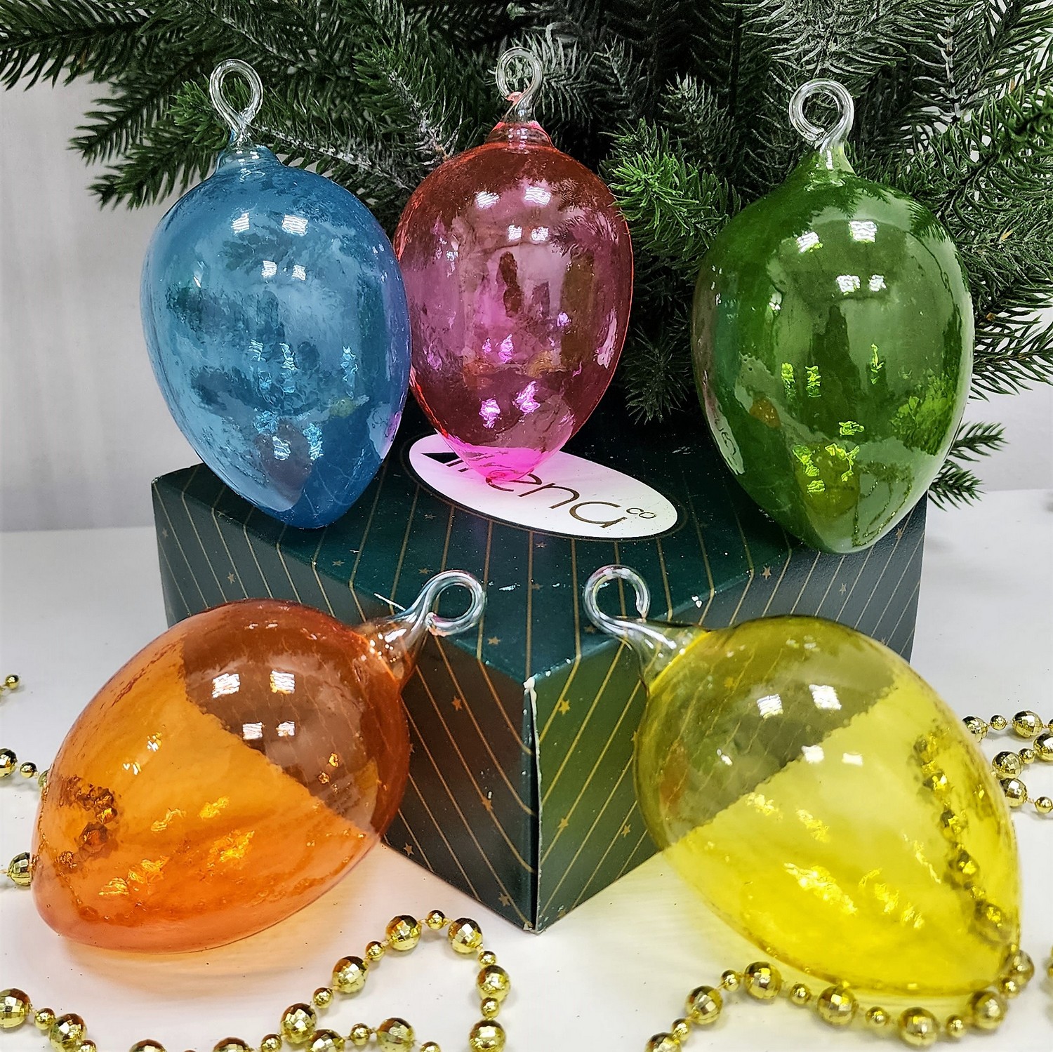 фото Набор ёлочных игрушек Пасхальные яйца прозрачные