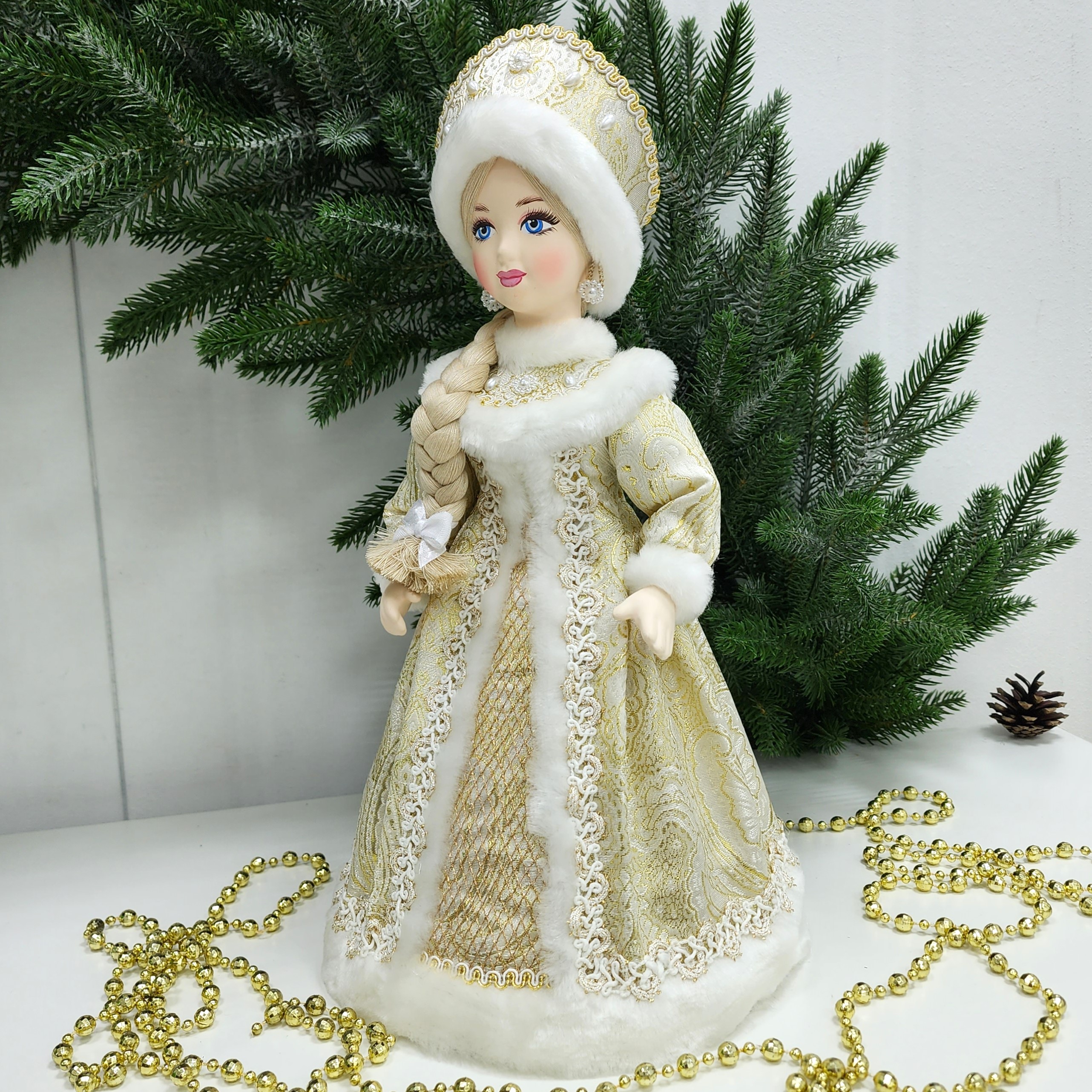 фото Кукла Снегурочка под елку 35 см