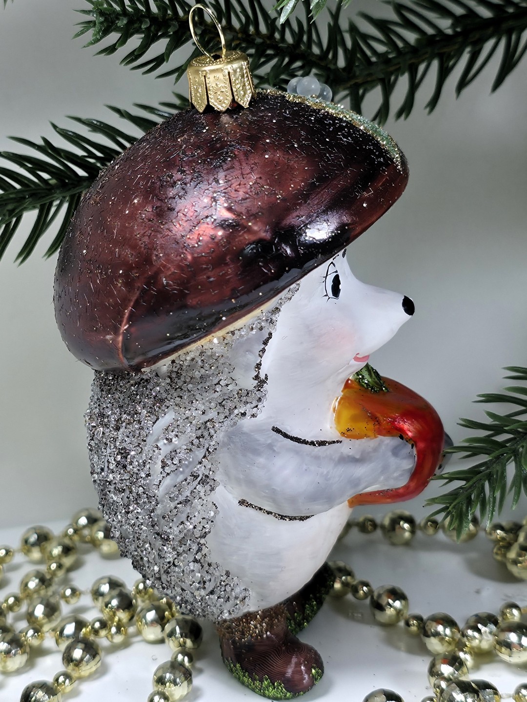 фото Irena-Co Ёлочная игрушка Ёжик грибок