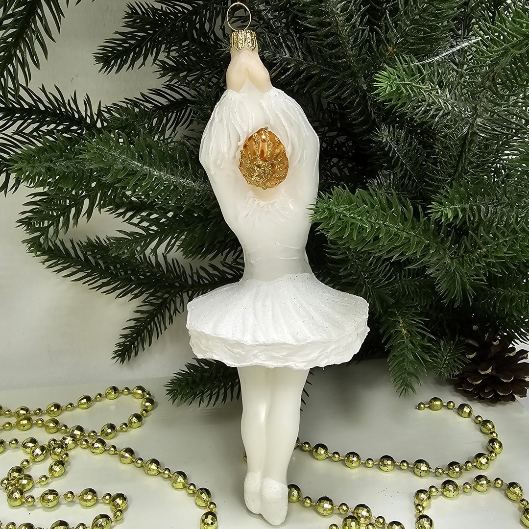 фото Стеклянная елочная игрушка Балерина
