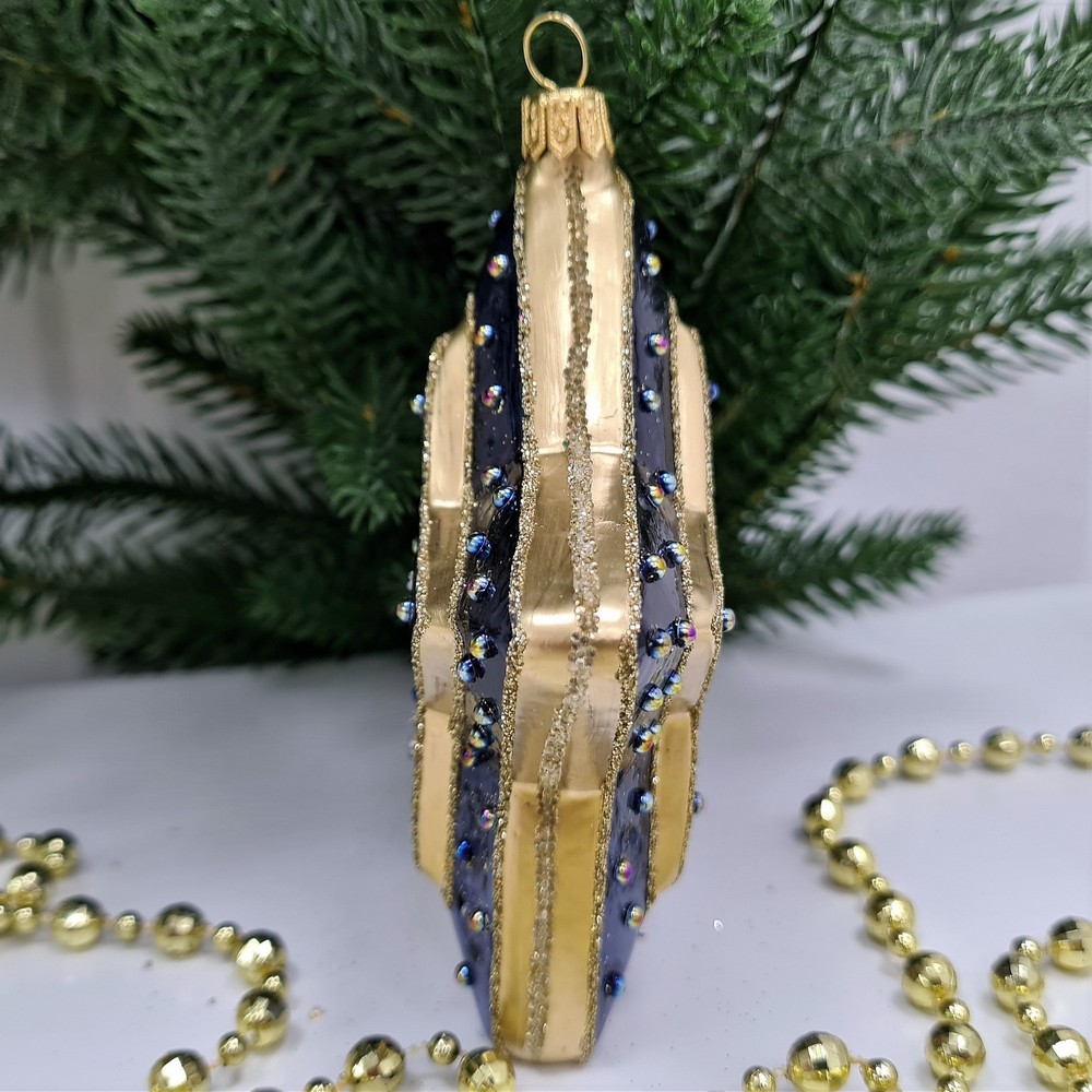 фото Стеклянная елочная игрушка Звезда-5