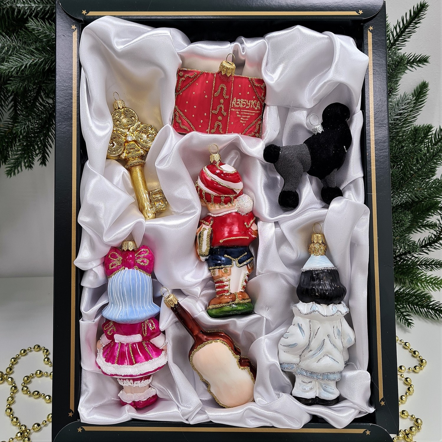 фото Набор ёлочных игрушек Буратино и золотой ключик