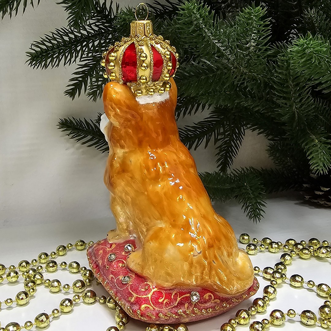 фото Стеклянная елочная игрушка Корги
