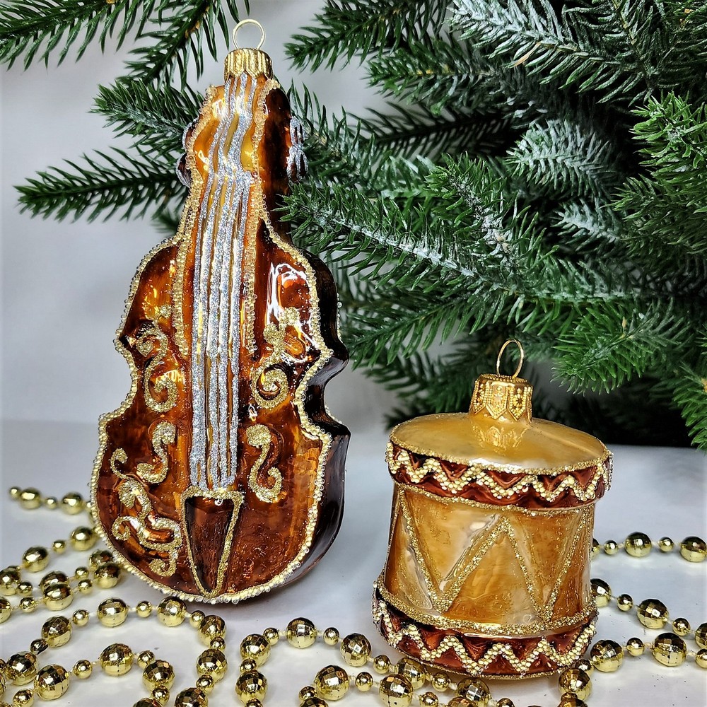 фото Набор ёлочных игрушек Барабан и контрабас