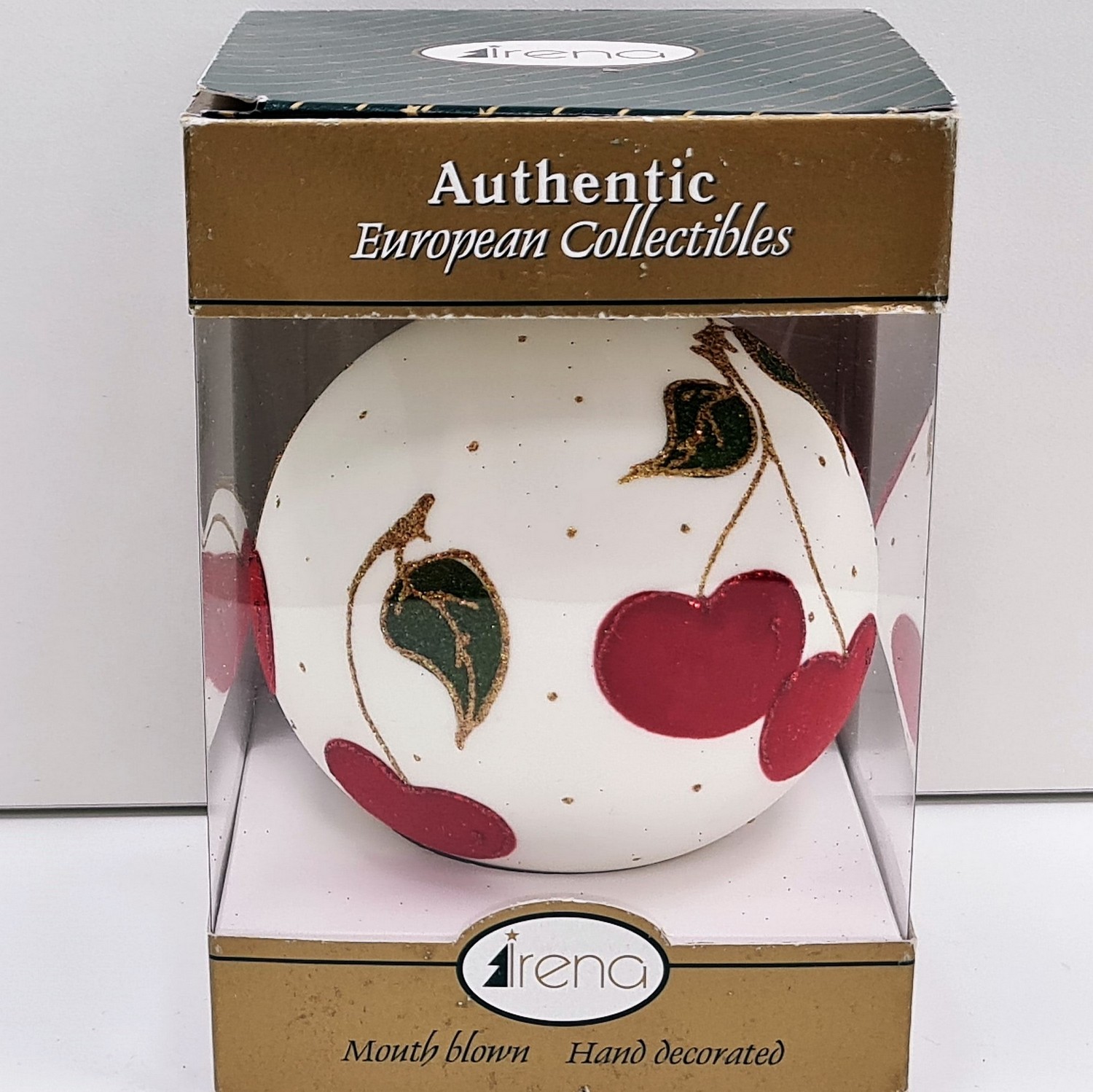 фото Стеклянный ёлочный шар Irena-Co 100 мм №18