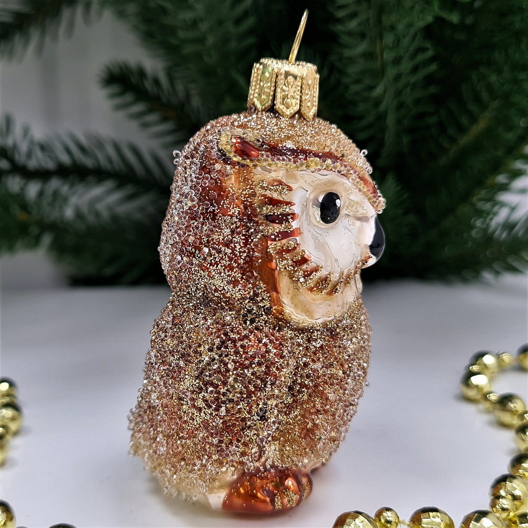 фото Стеклянная елочная игрушка Сова
