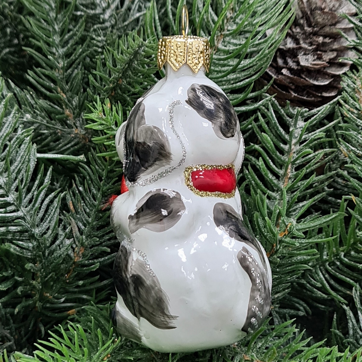 фото Стеклянная елочная игрушка Щенок