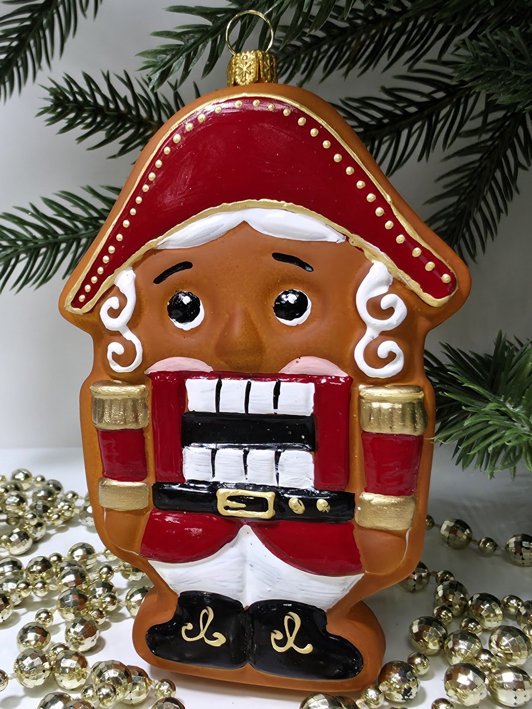 фото Стеклянная елочная игрушка Пряник