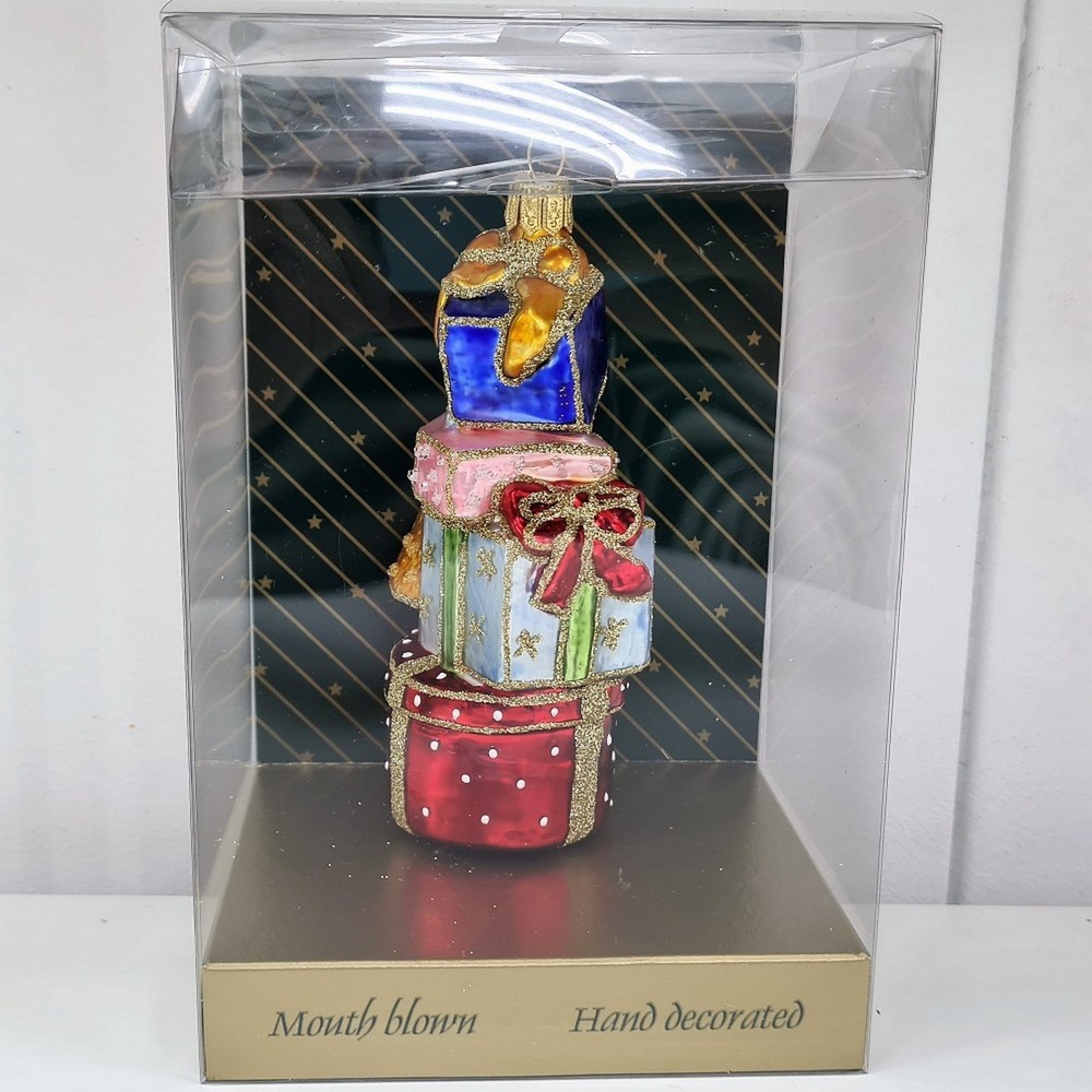 фото Стеклянная елочная игрушка Гора подарков