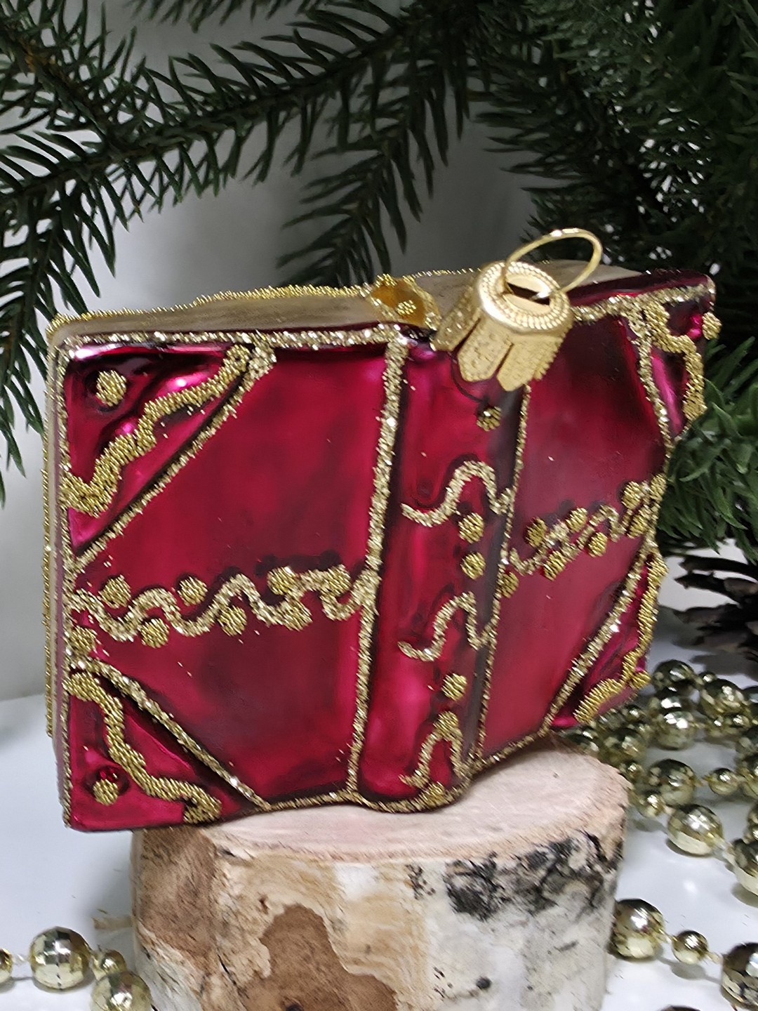 фото Стеклянная елочная игрушка Книжка