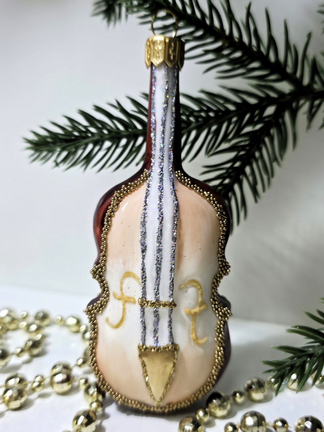 фото Стеклянная елочная игрушка Скрипка