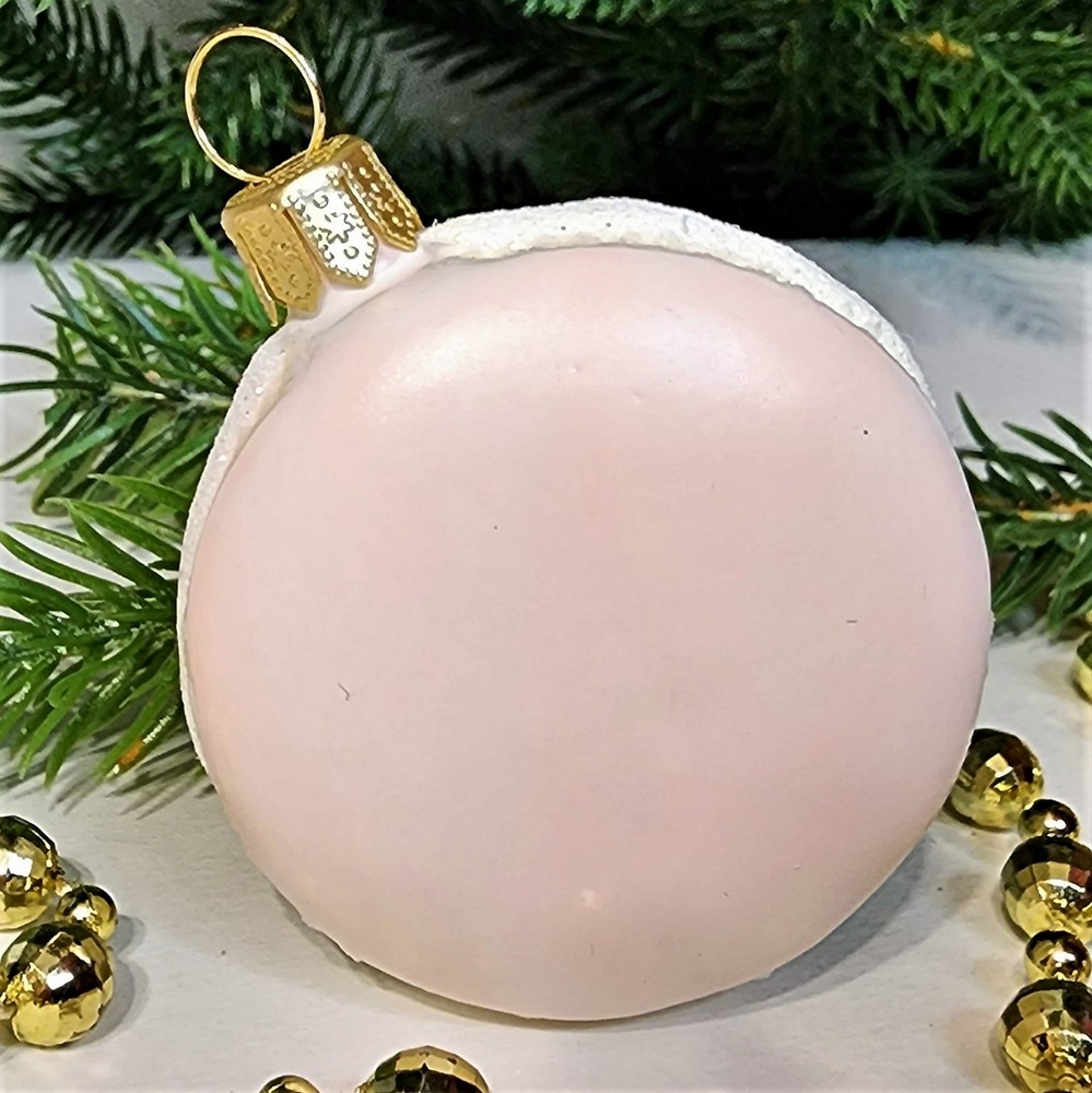 фото Стеклянная елочная игрушка Макарун