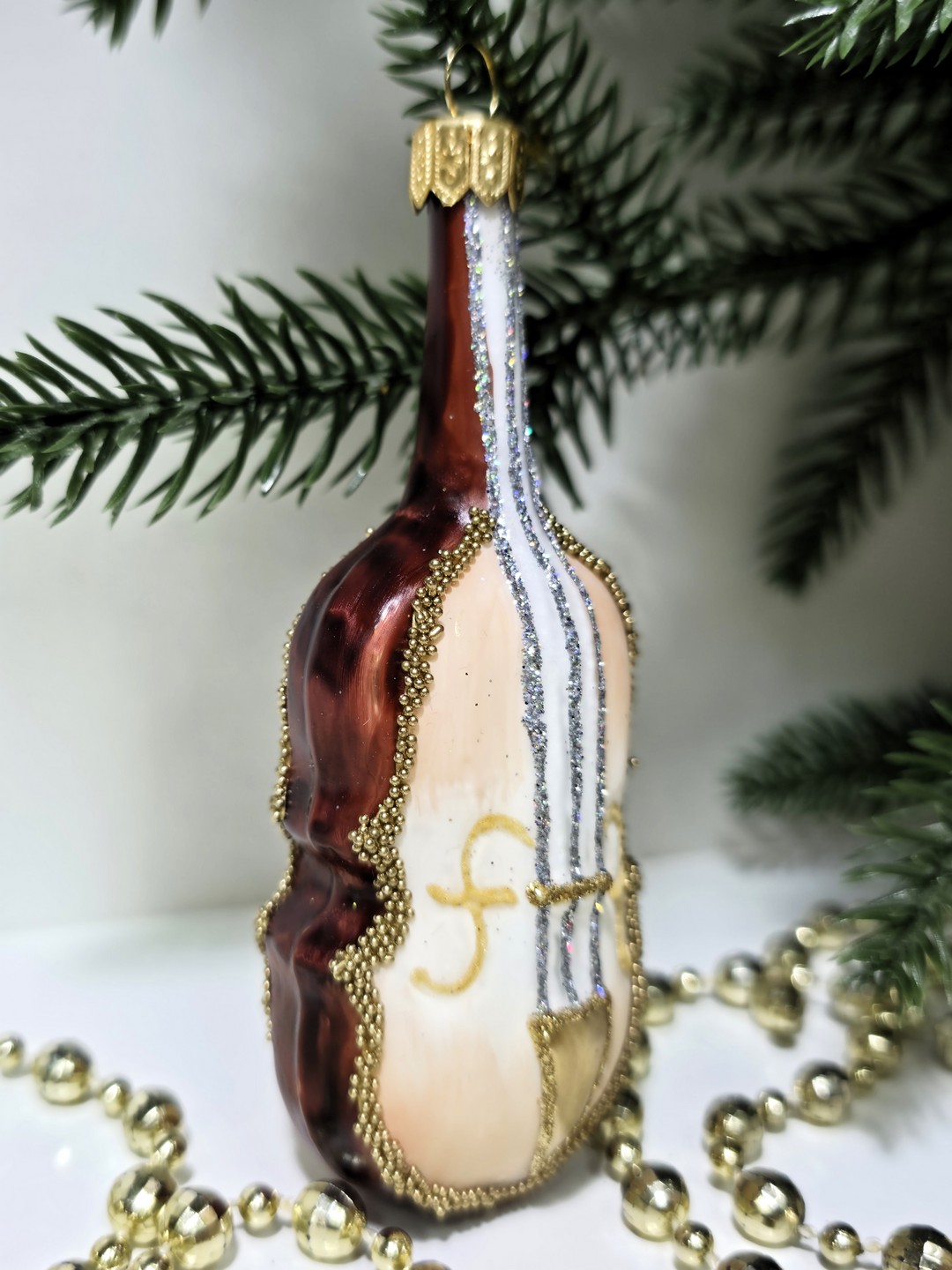 фото Стеклянная елочная игрушка Скрипка