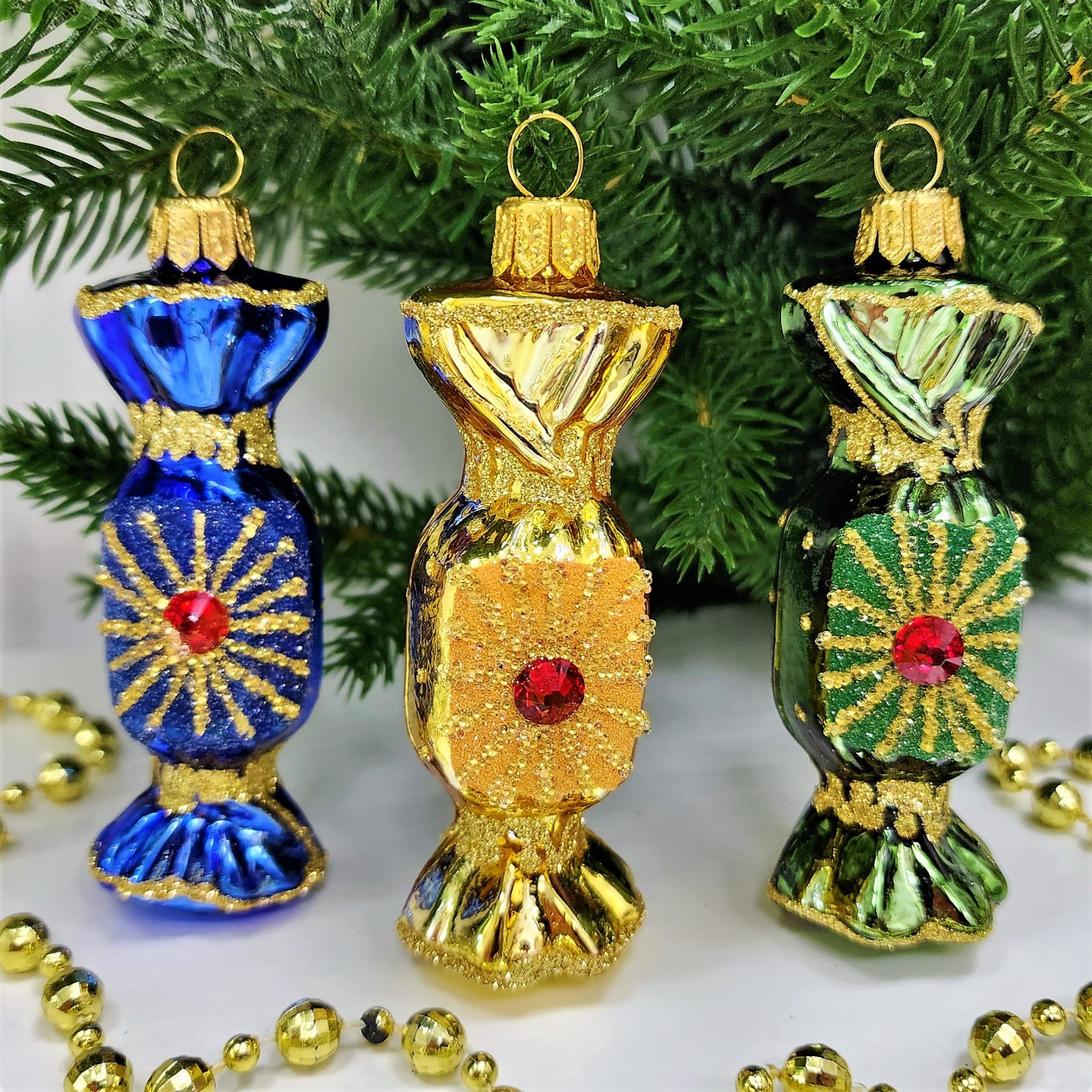 фото Набор ёлочных игрушек Три конфеты