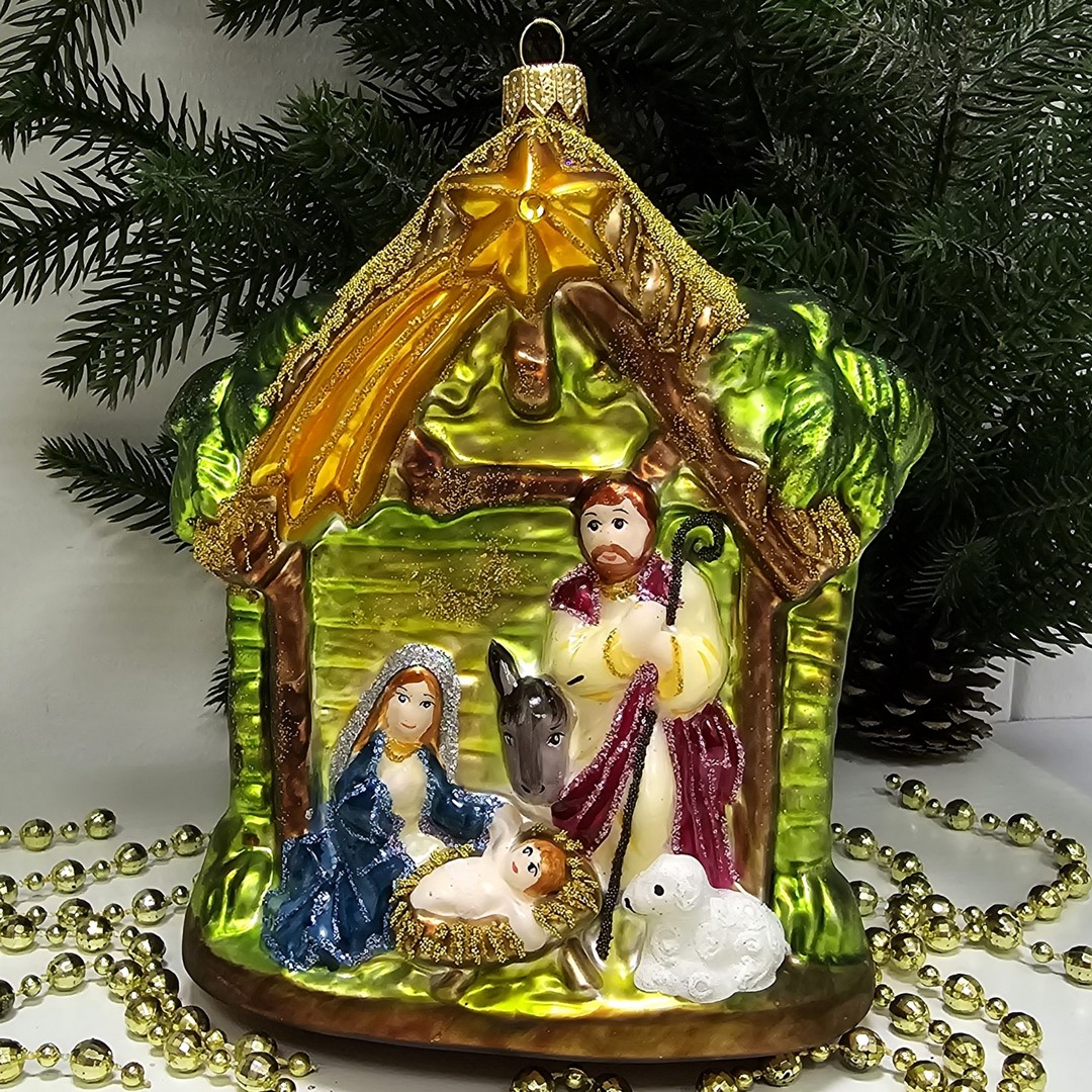 фото Стеклянная елочная игрушка Вертеп