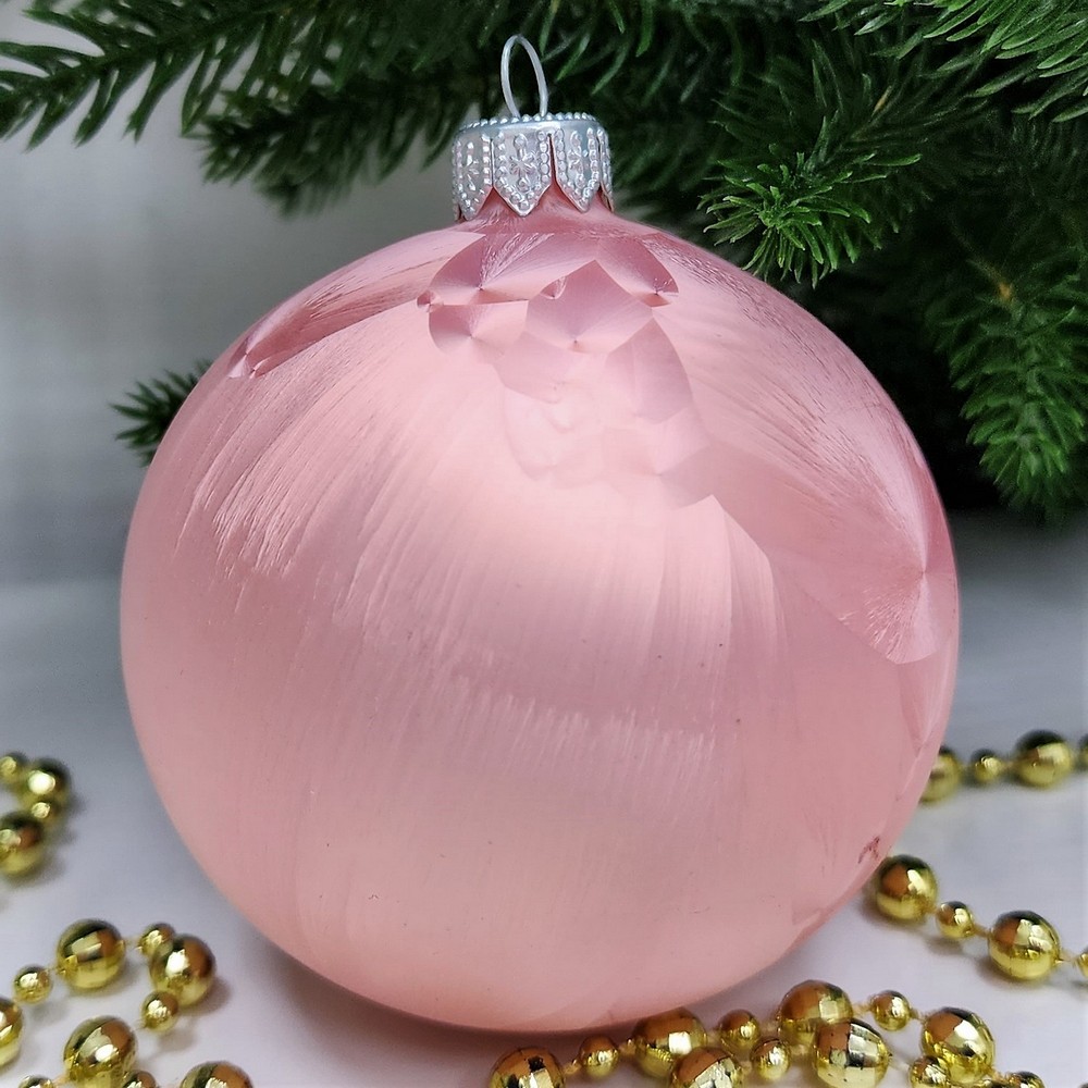 фото Стеклянный ёлочный шар Irena-Co 80 мм №31