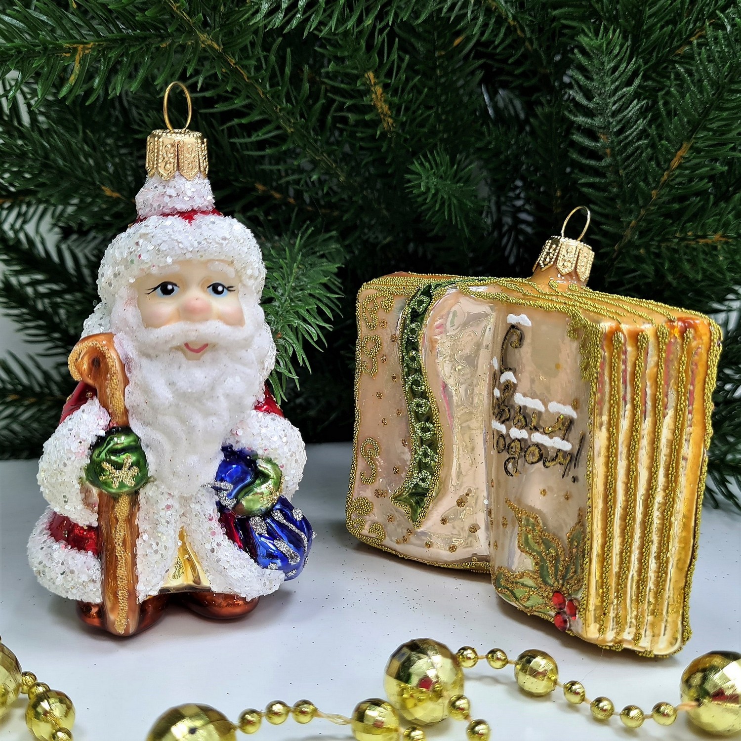 фото Набор ёлочных игрушек Дед Мороз и книга