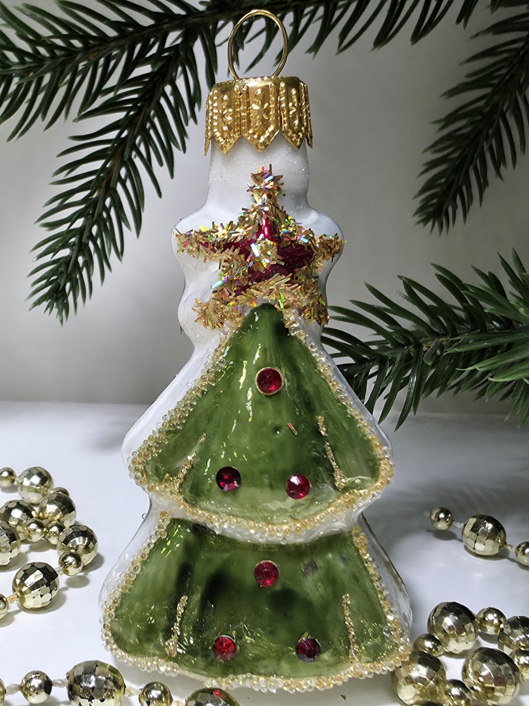 фото Стеклянная елочная игрушка Елочка