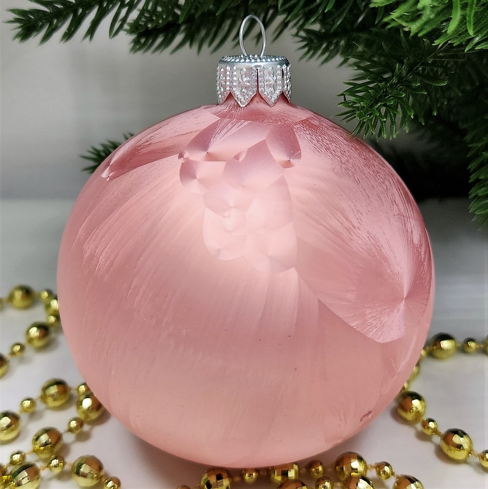 фото Стеклянный ёлочный шар Irena-Co 80 мм №31