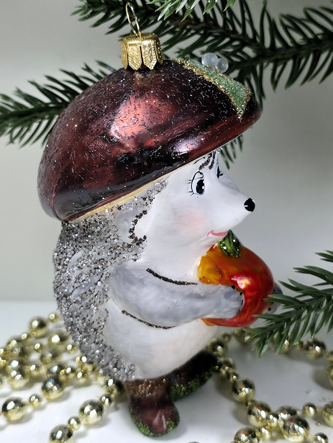 фото Irena-Co Ёлочная игрушка Ёжик грибок