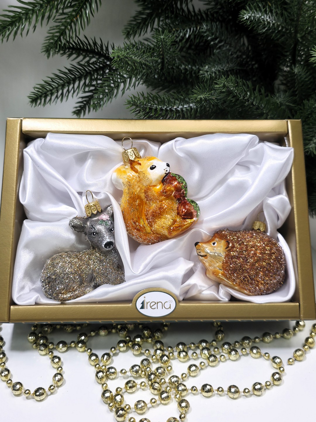 фото Набор ёлочных игрушек Белочка, ежик и олененок