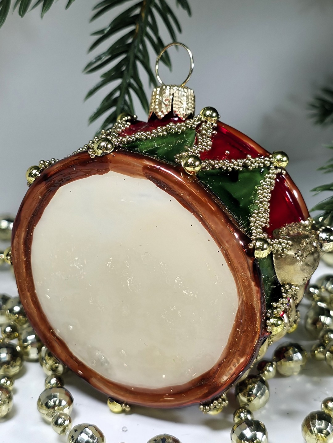 фото Стеклянная елочная игрушка Барабан