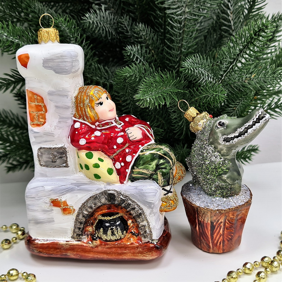 фото Набор ёлочных игрушек Емеля на печке и щука