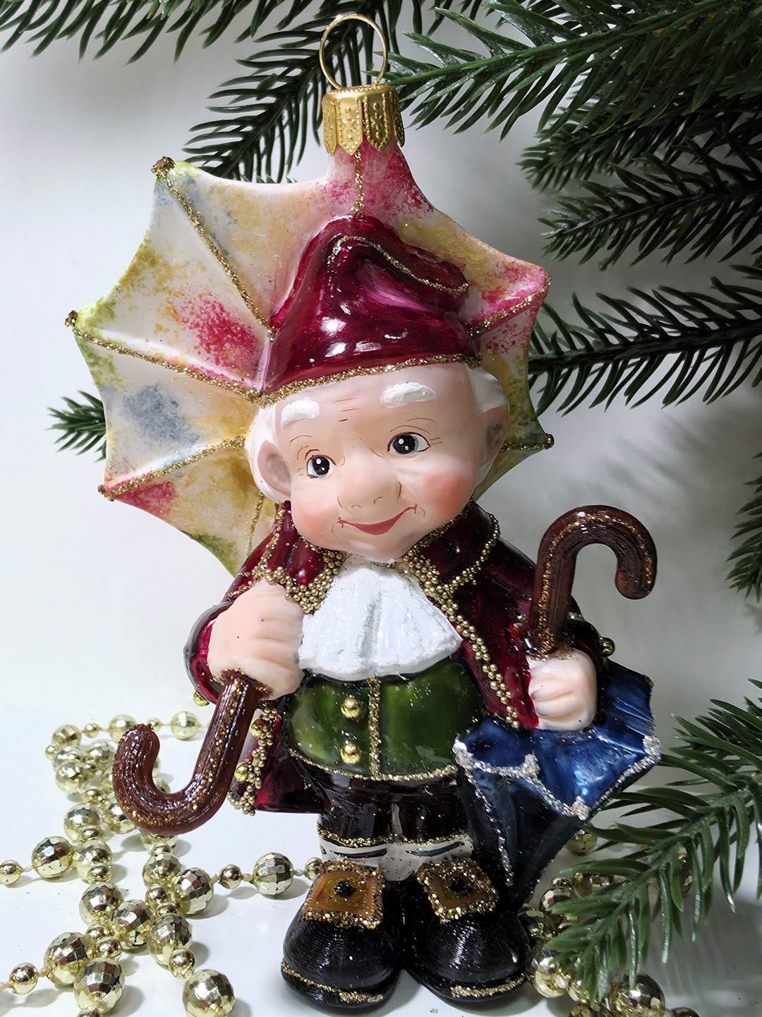 фото Стеклянная елочная игрушка Оле-Лукойе