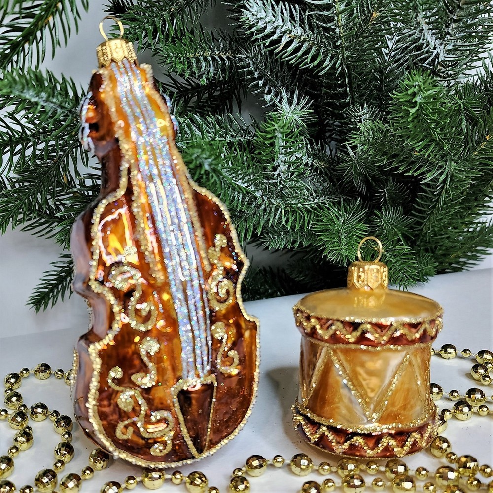 фото Набор ёлочных игрушек Барабан и контрабас