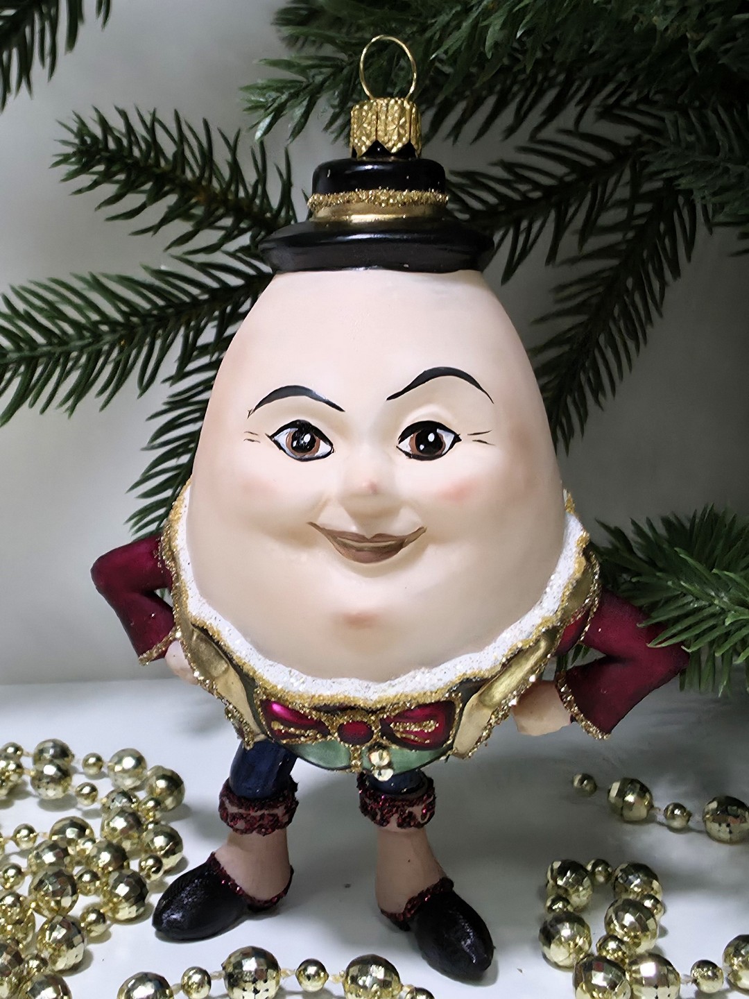 фото Стеклянная елочная игрушка Шалтай Болтай